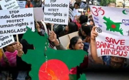 “बांग्लादेश में हिंदू युवती से दुष्कर्म के खिलाफ तेज़ विरोध—वीडियो वायरल होने पर ढाका और विश्वविद्यालयों में प्रदर्शन”