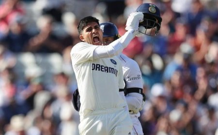 “IND vs ENG दूसरा टेस्ट: शुभमन गिल ने बेहतरीन सेंचुरी बनायी, नॉटआउट रहे – भारत ने दिन का अंत 310/5 पर किया”