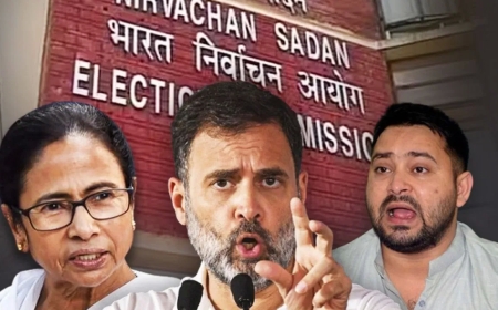 “बिहार वोटर लिस्ट संशोधन पर INDIA गुट चुनाव आयोग से मिला — ‘Votebandi’ रोकने की मांग”