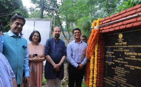 एनडीएमसी के अध्यक्ष एवं उपाध्यक्ष ने नेहरू पार्क में "सृजन" - एक ओपन-एयर आर्ट गैलरी और रचनात्मक मंच का उद्घाटन किया,