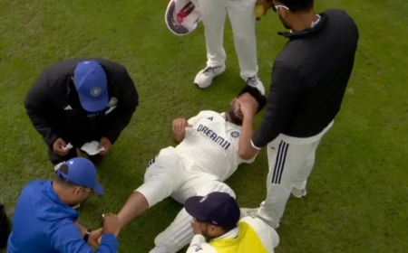 “पंत रिटायर्ड हर्ट — वोक्स की यॉर्कर से चोटिल, पहला दिन खत्म”