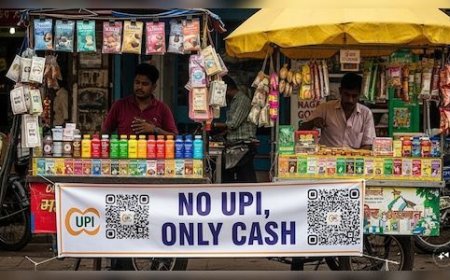 “बेंगलुरु में दुकानों पर ‘No UPI, only cash’ के बोर्ड लगे — GST नोटिस के विरोध में”