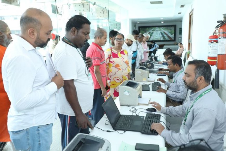 एनडीएमसी ने शिकायतों के त्वरित समाधान हेतु एनडीसीसी कन्वेंशन सेंटर में 'सुविधा कैंप' का आयोजन किया।