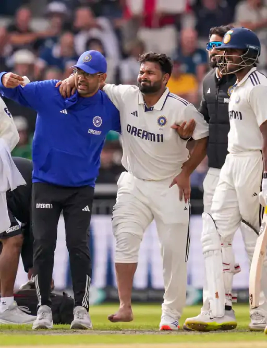 चोट के कारण ऋषभ पंत बाहर: पांचवें टेस्ट से मैच विनिंग विकेटकीपर गंभीर चोट की वजह से नहीं खेलेंगे