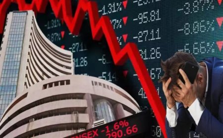 सेंसेक्स 586 अंक गिरकर 80,600 के स्तर पर बंद — अमेरिकी टैरिफ निर्णय से शेयर बाजार पर भारी दबाव