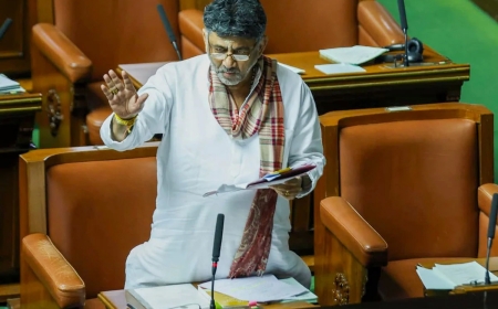 डीके शिवकुमार ने विधानसभा में गाया ‘नमस्ते सदा वत्सले मातृभूमि’