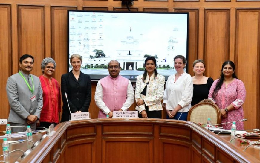 ब्रिटिश संसदीय प्रतिनिधिमंडल से माननीय अध्यक्ष श्री विजेंद्र गुप्ता की शिष्टाचार भेंट