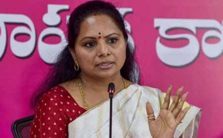 केसीआर की बेटी कविता का पार्टी-एमएलसी पद से इस्तीफा