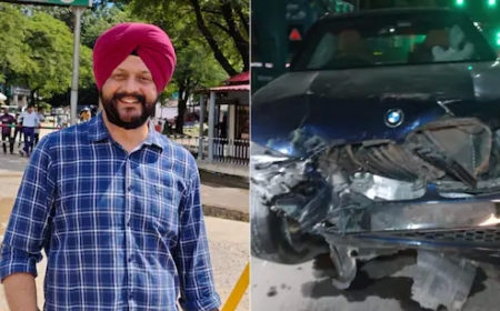 सड़क हादसा: वित्त मंत्रालय के डिप्टी सेक्रेटरी को BMW कार ने मारी टक्कर