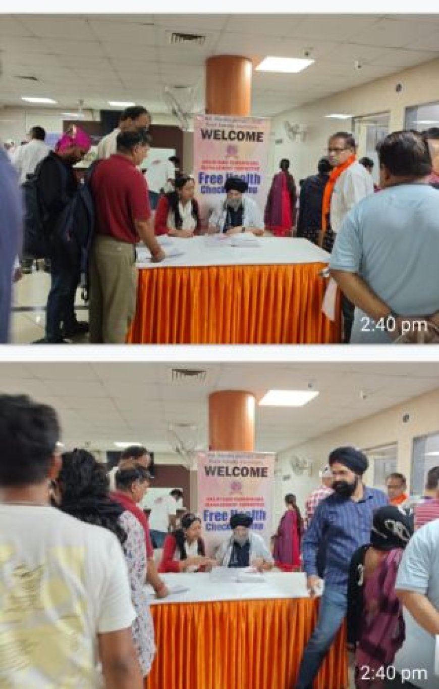 वर्किंग जॉर्नलिस्ट ऑफ इंडिया ने दिल्ली सिख गुरुद्वारा प्रबंधक कमेटी के सहयोग से पत्रकारों के लिए आयोजित किया स्वास्थ्य जांच शिविर