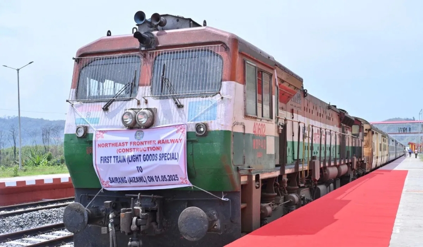 51 किमी रेल लाइन से मिजोरम दिल्ली से हुआ सीधे जुड़ा