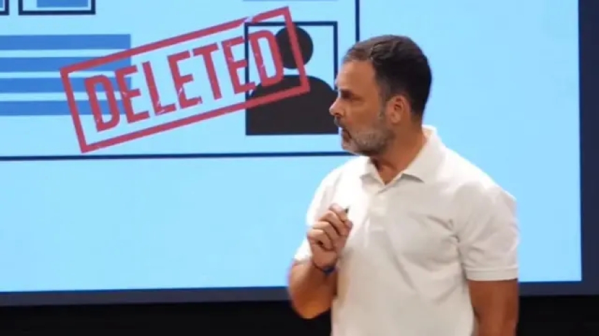 राहुल गांधी का आरोप: प्रजेंटेशन में वोटर्स डिलीट कराने की साजिश का दावा