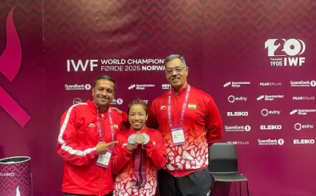 मीराबाई चानू ने वर्ल्ड वेटलिफ्टिंग चैंपियनशिप में रजत पदक जीता