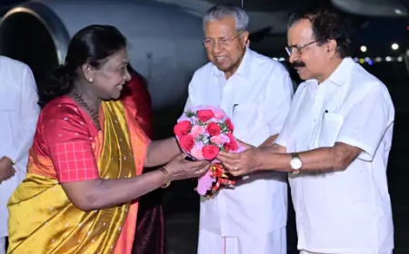 केरल में राष्ट्रपति द्रौपदी मुर्मू का हेलिकॉप्टर गड्ढे में फंसा — सुरक्षा टीम ने तुरंत संभाला हालात