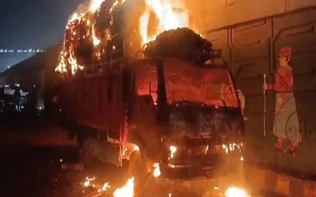 तमिलनाडु में LPG सिलेंडर से भरे ट्रक में लगी आग – धमाके से मची दहशत, बड़ा हादसा टला