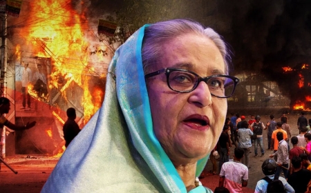 बांग्लादेश में हिंसक प्रदर्शन, शेख हसीना की पार्टी दफ्तर में प्रदर्शनकारियों ने लगाई आग