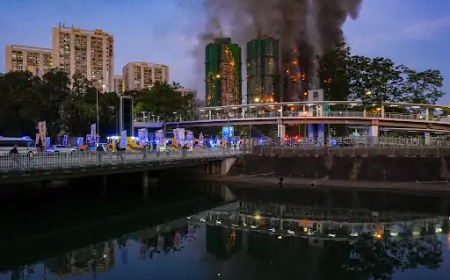 हॉन्गकॉन्ग की 35 मंजिला इमारत में आग: 4 लोगों की मौत, दर्जनों घायल — सुरक्षा मानकों पर फिर उठे सवाल