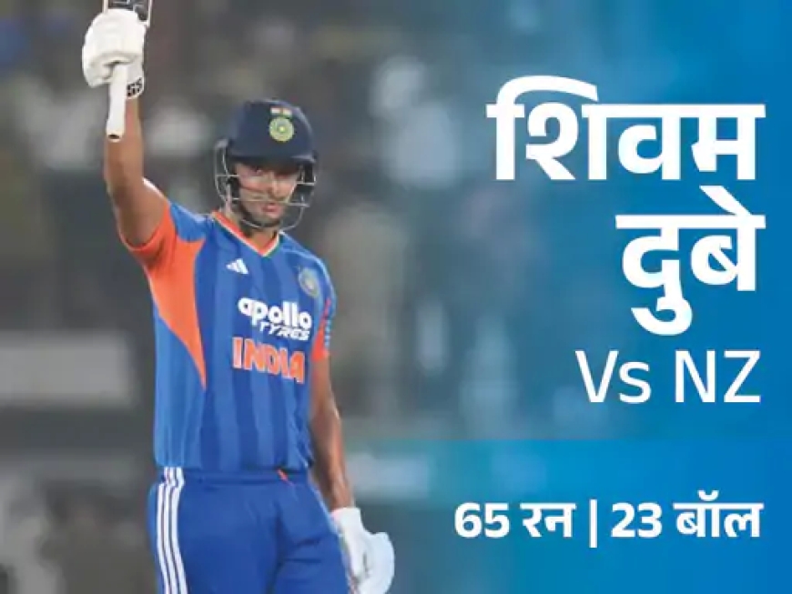 दुबे की तूफानी बल्लेबाज़ी – भारत के लिए तीसरी सबसे तेज फिफ्टी का ऐतिहासिक कारनामा