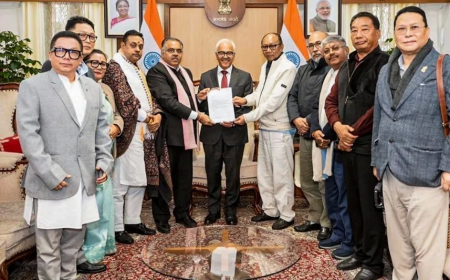 मणिपुर में राष्ट्रपति शासन के खत्म होते ही वाई खेमचंद सिंह ने सरकार बनाने का दावा पेश किया