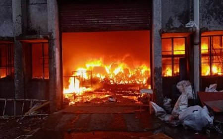 गाजियाबाद के साहिबाबाद में प्लास्टिक फैक्ट्री में भीषण आग, रेस्क्यू ऑपरेशन जारी