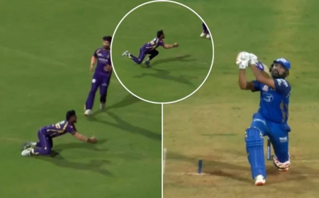 अनुकूल के शानदार डाइविंग कैच से रोहित का विकेट गिरा, मैच में आया बड़ा मोड़