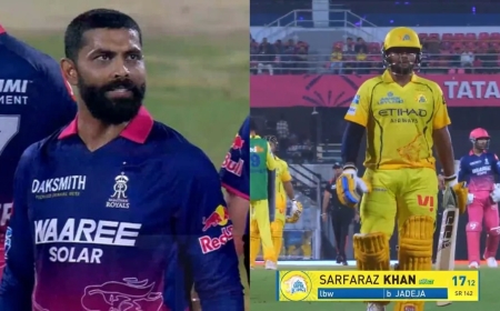 जडेजा का ‘गन सेलिब्रेशन’ चर्चा में—दुबे को आउट कर दिखाया आक्रामक अंदाज