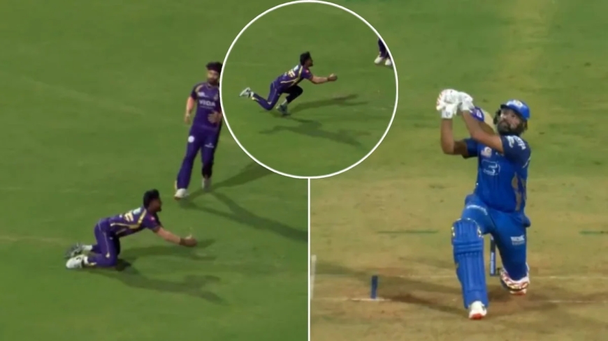 अनुकूल के शानदार डाइविंग कैच से रोहित का विकेट गिरा, मैच में आया बड़ा मोड़