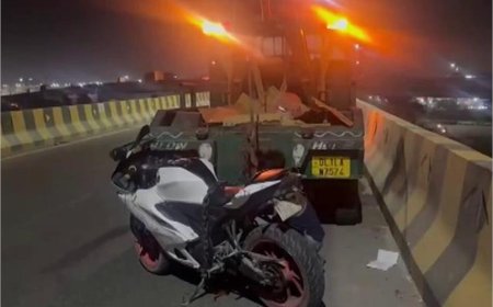 दिल्ली में दर्दनाक हादसा: तेज रफ्तार बाइक फ्लाईओवर की दीवार से टकराई, दो युवकों की मौत