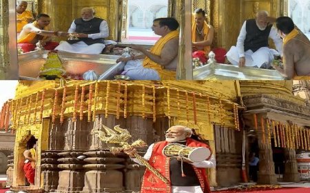 काशी में शक्ति प्रदर्शन—प्रधानमंत्री मोदी का 14 KM रोड शो,काशी विश्वनाथ मंदिर में पूजा-अर्चना