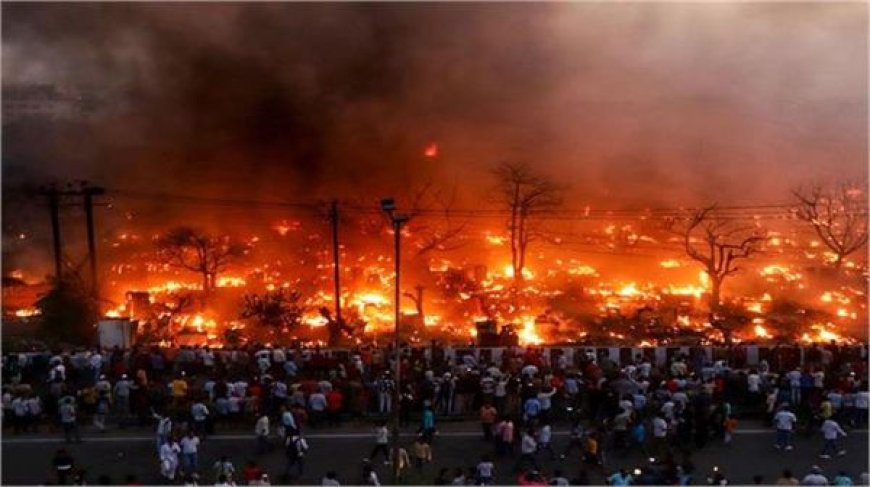 दर्दनाक त्रासदी—आग के कहर में उजड़े मजदूरों के घर, मासूमों की जान पर उठा मुआवजे का सवाल