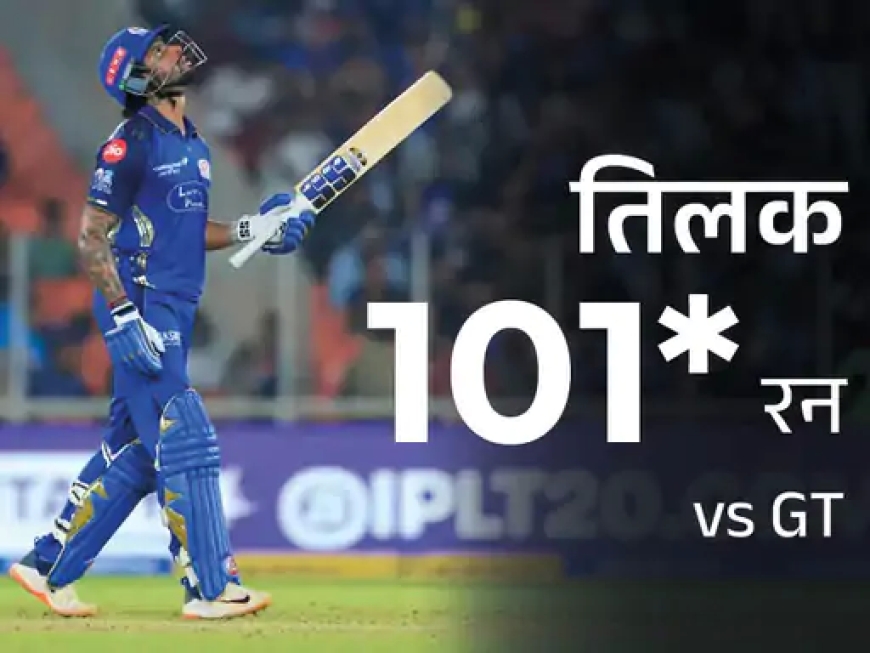 तिलक वर्मा का धमाकेदार पलटवार: 22 गेंदों में 19 रन, अगली 23 गेंदों में 82 रन