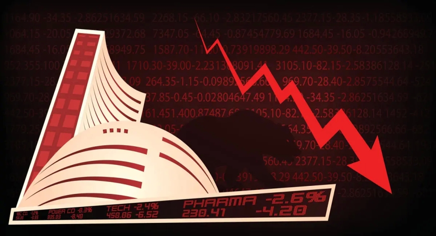 Stock Market Crash: सेंसेक्स 852 अंक लुढ़का, 77,664 पर बंद; निवेशकों को बड़ा झटका