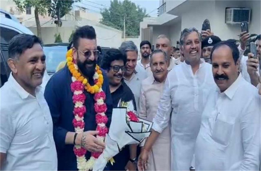 बहादुरगढ़ में ‘संजू बाबा’ की सरप्राइज एंट्री: फैंस की उमड़ी भीड़, बोले— “मैं हरियाणवी हूं”