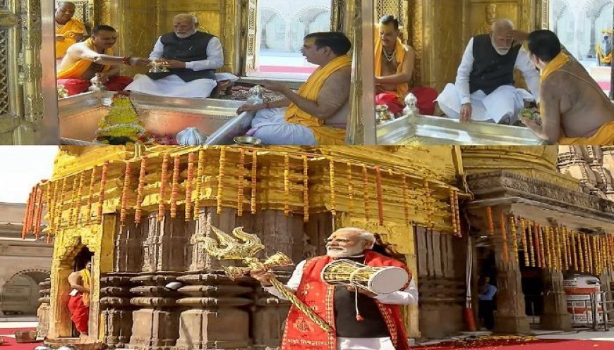 काशी में शक्ति प्रदर्शन—प्रधानमंत्री मोदी का 14 KM रोड शो,काशी विश्वनाथ मंदिर में पूजा-अर्चना