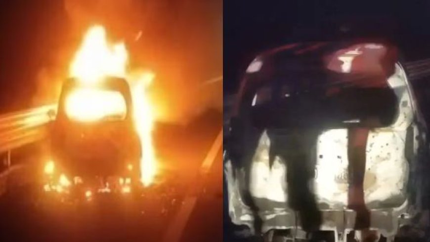 वैष्णो देवी मंदिर से लौटते समय दर्दनाक हादसा: कार में आग लगने से 5 लोगों की जिंदा जलकर मौत