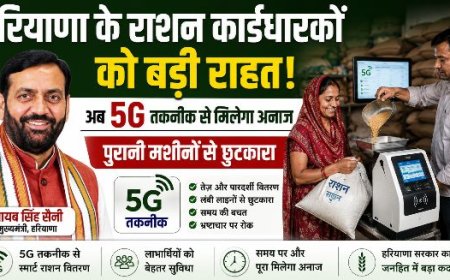 हरियाणा के राशन कार्डधारकों को बड़ी राहत, अब 5G तकनीक से मिलेगा अनाज, पुरानी मशीनों से छुटकारा