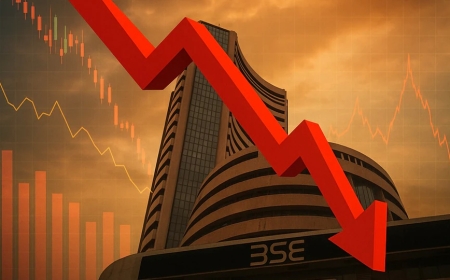 शेयर बाजार में बड़ी गिरावट, सेंसेक्स 479 अंक टूटकर 76,009 पर बंद
