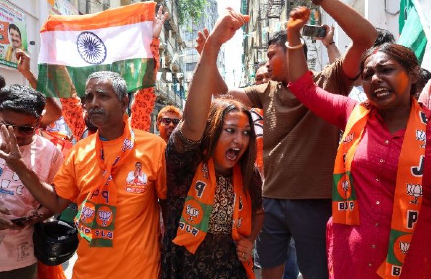 बंगाल-असम और पुडुचेरी में जीत पर दिल्ली में जश्न: भाजपा कार्यकर्ताओं में उत्साह