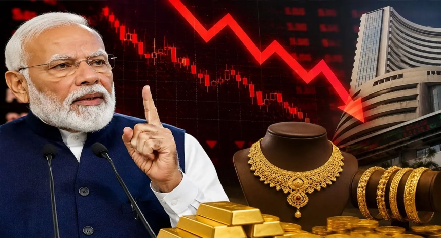 पीएम मोदी की अपील का बाजार पर बड़ा असर! ज्वेलरी कंपनियों के शेयर 10% तक टूटे,