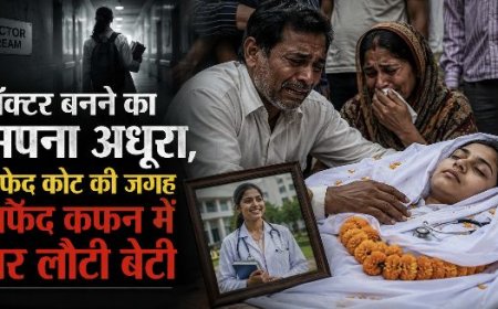 डॉक्टर बनने का सपना अधूरा, सफेद कोट की जगह सफेद कफन में घर लौटी बेटी