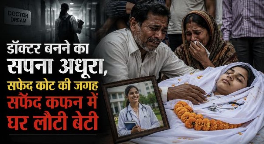 डॉक्टर बनने का सपना अधूरा, सफेद कोट की जगह सफेद कफन में घर लौटी बेटी