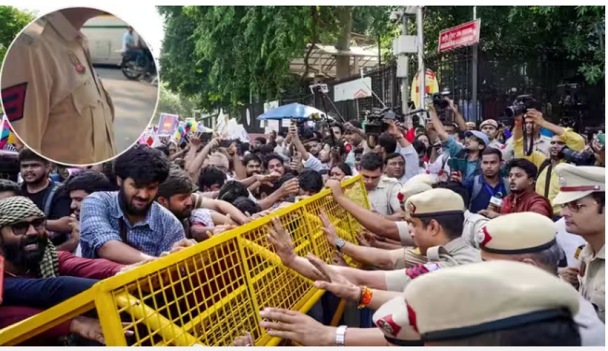 जंतर-मंतर पर बिना नेम प्लेट दिखे पुलिसकर्मी, दिल्ली पुलिस बोली- हटाने का कोई आदेश नहीं